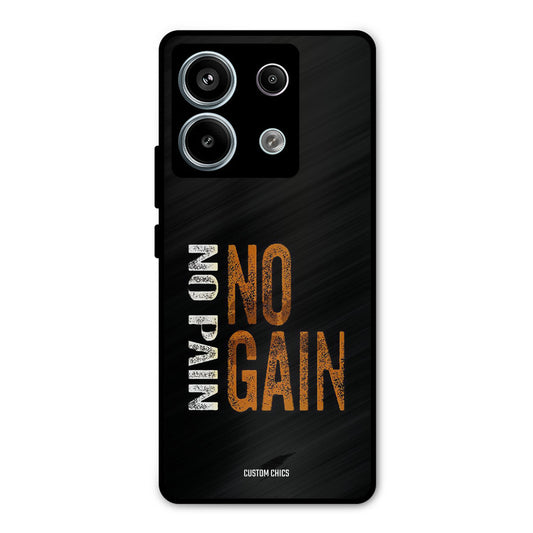 No Pain Redmi Note 13 Pro 5G Mobile Back Cover - Typography PrintShield Case