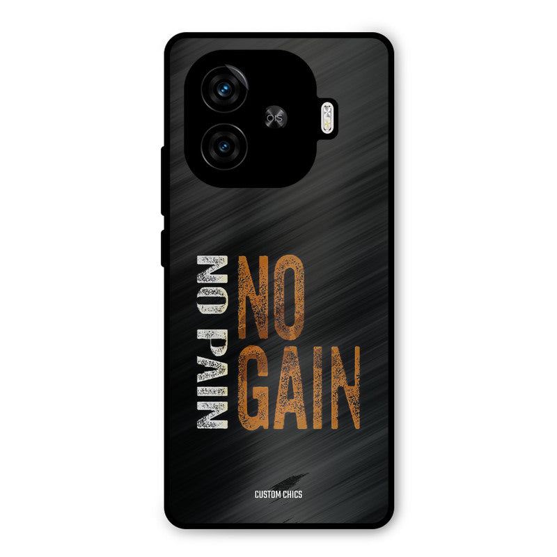 No Pain iQoo Neo 10R Mobile Back Cover - Typography PrintShield Case