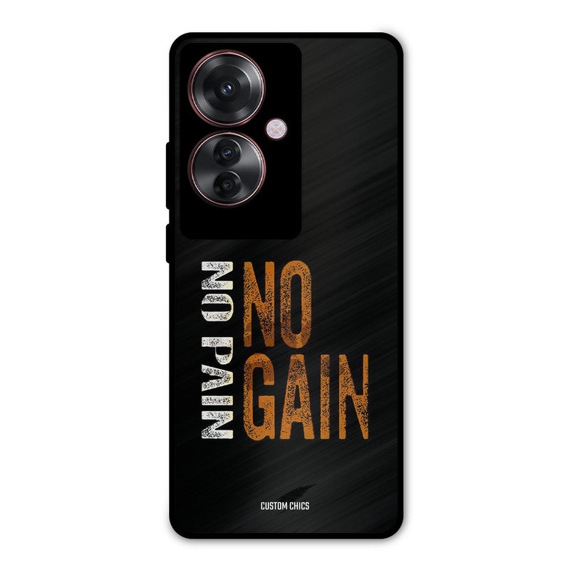 No Pain Oppo F25 Pro Mobile Back Cover - Typography PrintShield Case