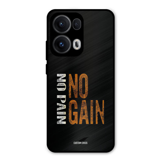No Pain Oppo Reno 13 Pro 5G Mobile Back Cover - Typography PrintShield Case
