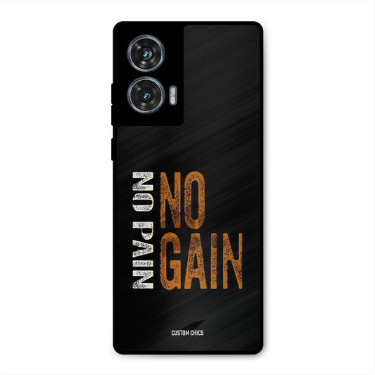 No Pain Moto G96 Mobile Back Cover - Typography PrintShield Case