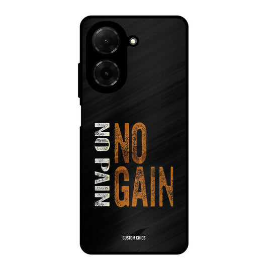 No Pain Poco C71 Mobile Back Cover - Typography PrintShield Case