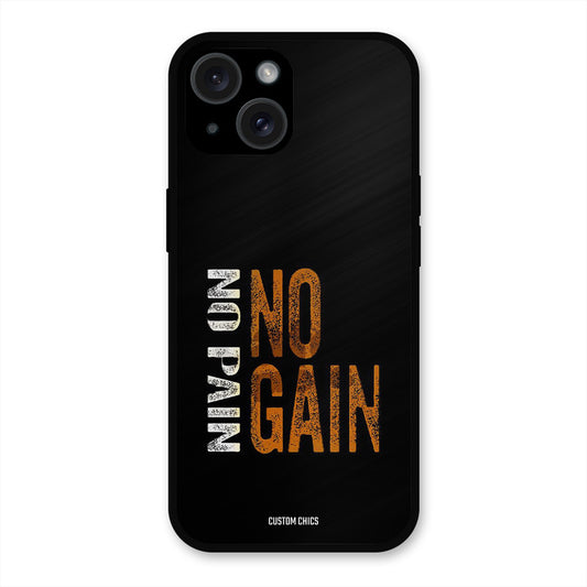 No Pain iPhone 15 Plus Mobile Back Cover - Typography PrintShield Case