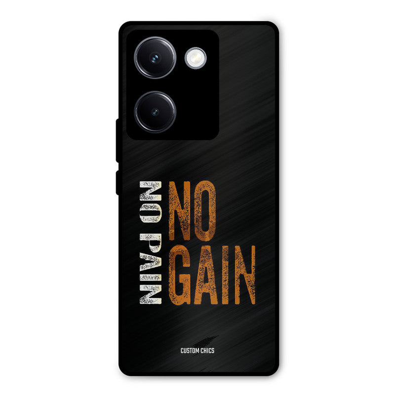 No Pain Vivo Y300 Plus Mobile Back Cover - Typography PrintShield Case