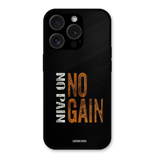 No Pain iPhone 15 Pro Max Mobile Back Cover - Typography PrintShield Case