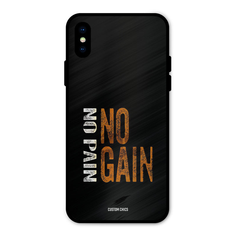 No Pain iPhone X Mobile Back Cover - Typography PrintShield Case
