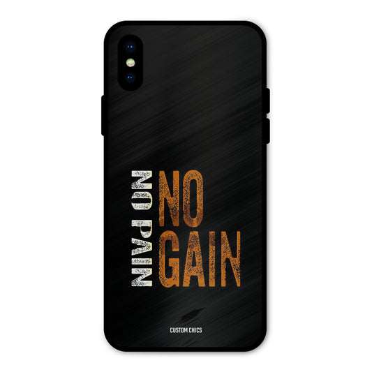 No Pain iPhone X Mobile Back Cover - Typography PrintShield Case