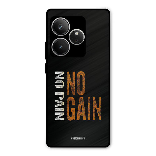 No Pain Realme GT 6 Mobile Back Cover - Typography PrintShield Case