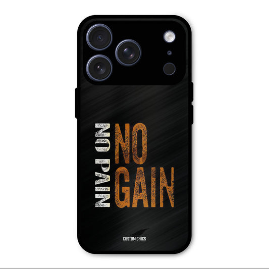 No Pain iPhone 17 Pro Max Mobile Back Cover - Typography PrintShield Case