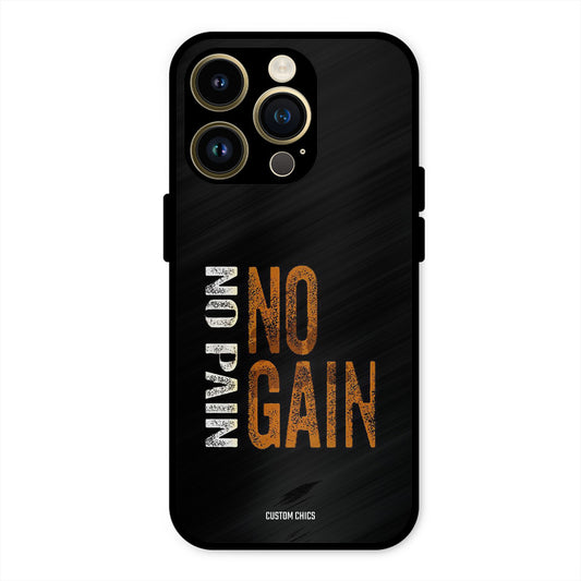 No Pain iPhone 14 Pro Max Mobile Back Cover - Typography PrintShield Case