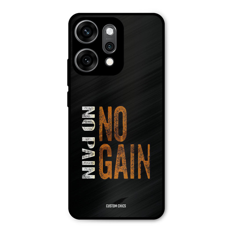 No Pain Oppo Reno 14 Pro Mobile Back Cover - Typography PrintShield Case