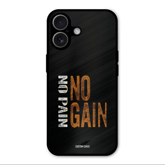 No Pain iPhone 17 Mobile Back Cover - Typography PrintShield Case