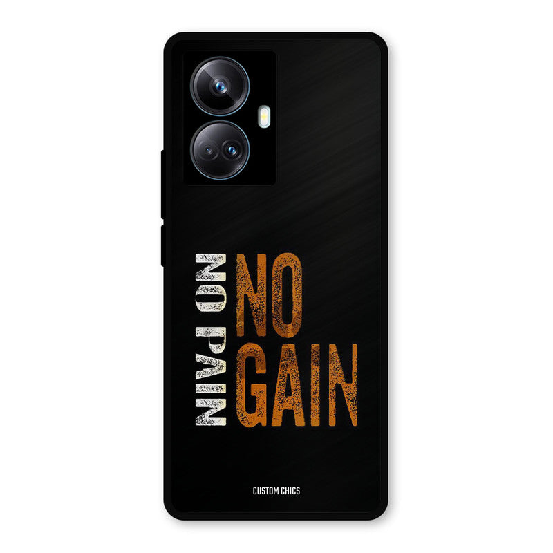 No Pain Realme 10 Pro Plus Mobile Back Cover - Typography PrintShield Case