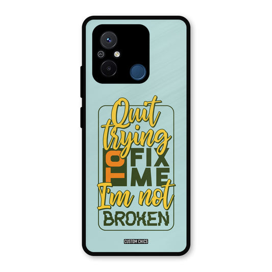 Not Broken Redmi 12c Mobile Back Cover - Typography PrintShield Case