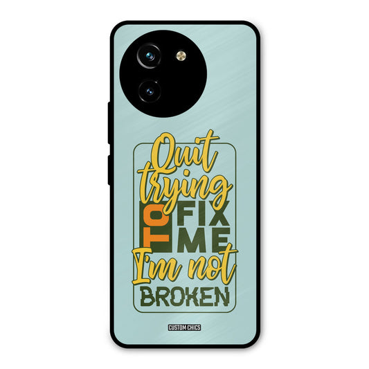 Not Broken Vivo Y200i Mobile Back Cover - Typography PrintShield Case
