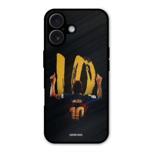 Number Ten Messi  iPhone 16 Mobile Back Cover - Sports PrintShield Case