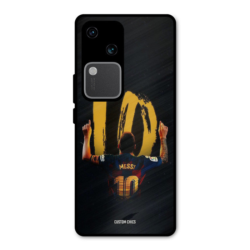 Number Ten Messi Vivo V30 Mobile Back Cover - Sports PrintShield Case