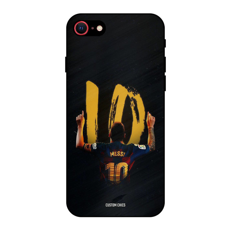 Number Ten Messi iPhone SE 2020 Mobile Back Cover - Sports PrintShield Case