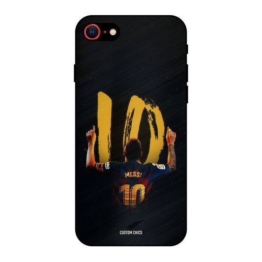 Number Ten Messi iPhone SE 2020 Mobile Back Cover - Sports PrintShield Case
