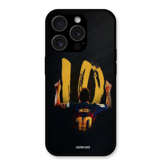 Number Ten Messi  iPhone 15 Pro Mobile Back Cover - Sports PrintShield Case