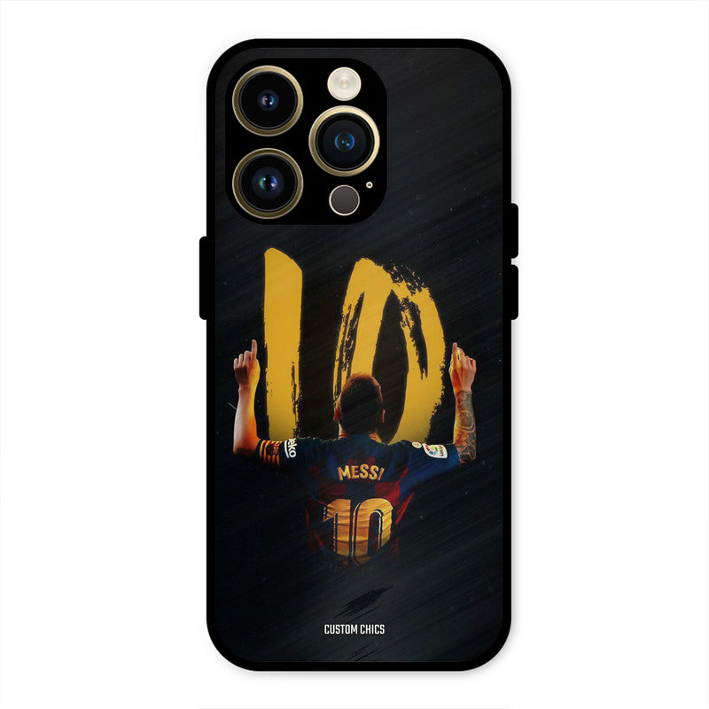 Number Ten Messi  iPhone 14 Pro Mobile Back Cover - Sports PrintShield Case
