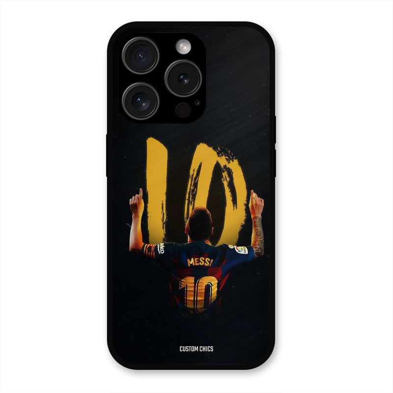 Number Ten Messi  iPhone 15 Pro Max Mobile Back Cover - Sports PrintShield Case