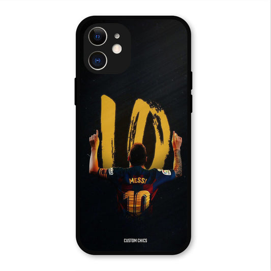 Number Ten Messi  iPhone 12 Mobile Back Cover - Sports PrintShield Case