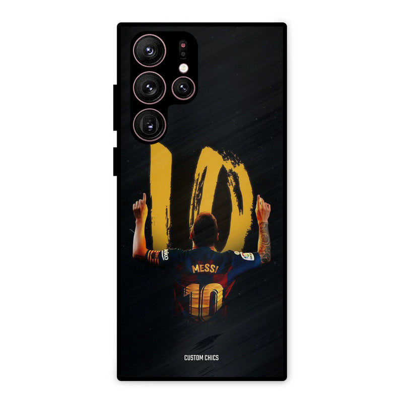 Number Ten Messi Samsung Galaxy S22 Ultra Mobile Back Cover - Sports PrintShield Case