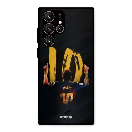 Number Ten Messi Samsung Galaxy S22 Ultra Mobile Back Cover - Sports PrintShield Case