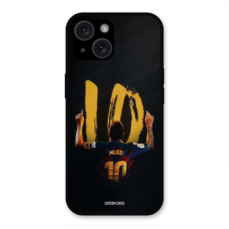 Number Ten Messi  iPhone 15 Plus Mobile Back Cover - Sports PrintShield Case