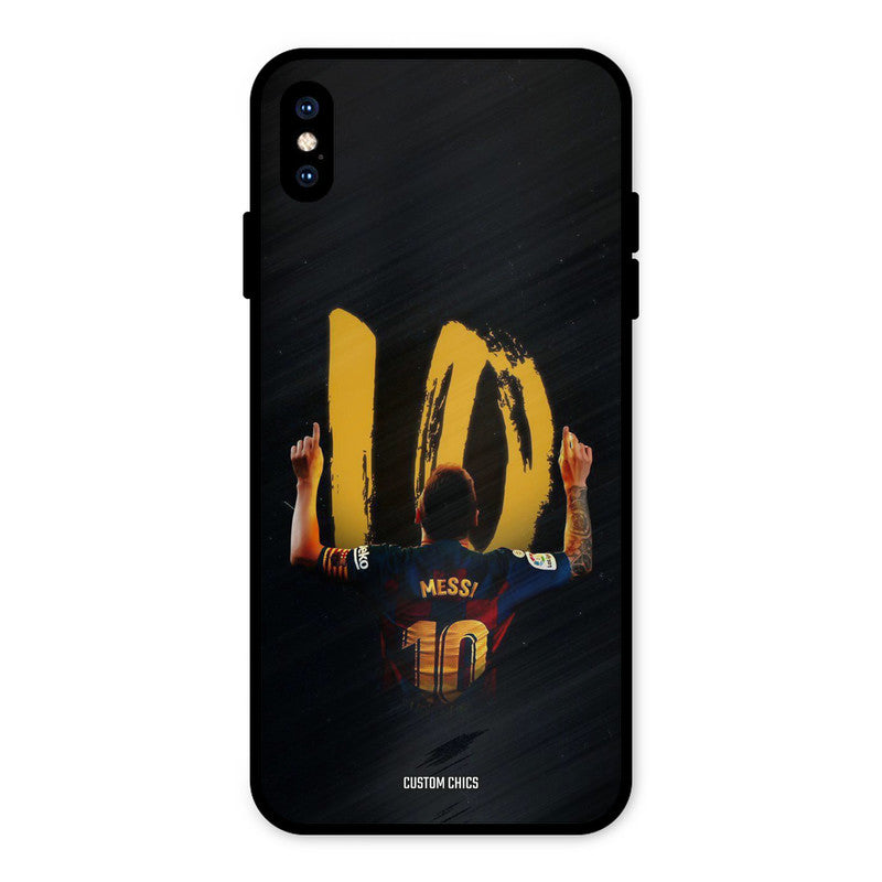 Number Ten Messi iPhone XS Max Mobile Back Cover - Sports PrintShield Case