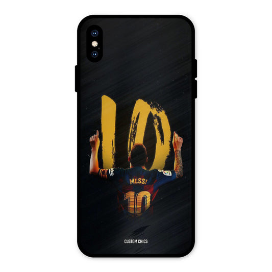 Number Ten Messi iPhone XS Max Mobile Back Cover - Sports PrintShield Case