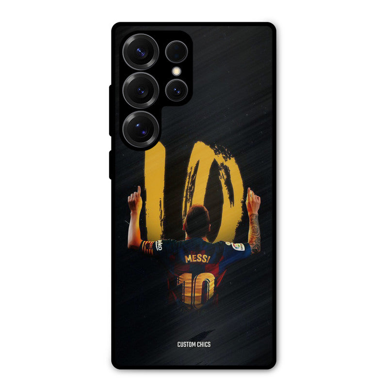 Number Ten Messi Samsung Galaxy S25 Ultra Mobile Back Cover - Sports PrintShield Case