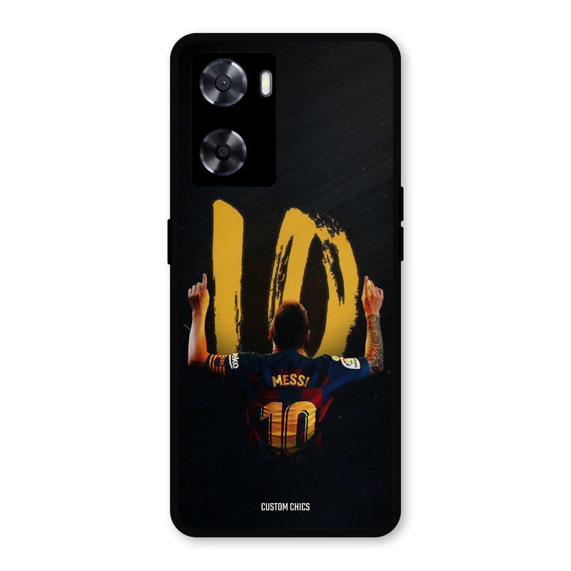 Number Ten Messi Oppo A57 2022 Mobile Back Cover - Sports PrintShield Case