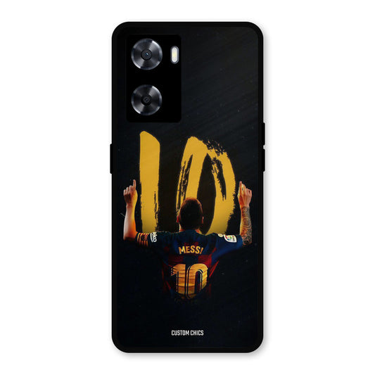 Number Ten Messi Oppo A57 2022 Mobile Back Cover - Sports PrintShield Case