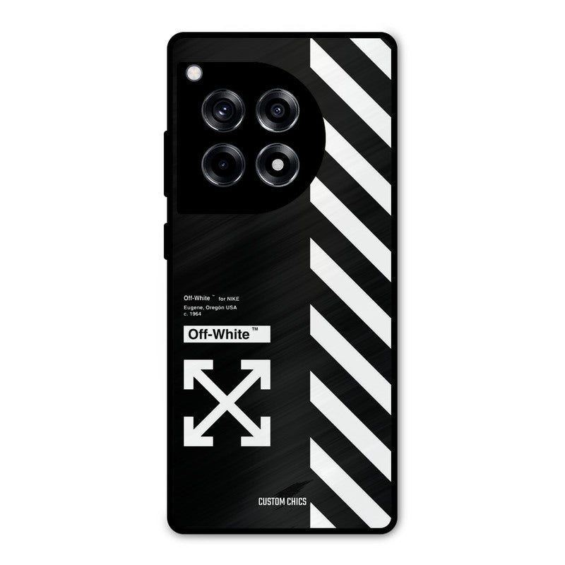 Off White OnePlus 12R Mobile Back Cover - Aesthetic PrintShield Case