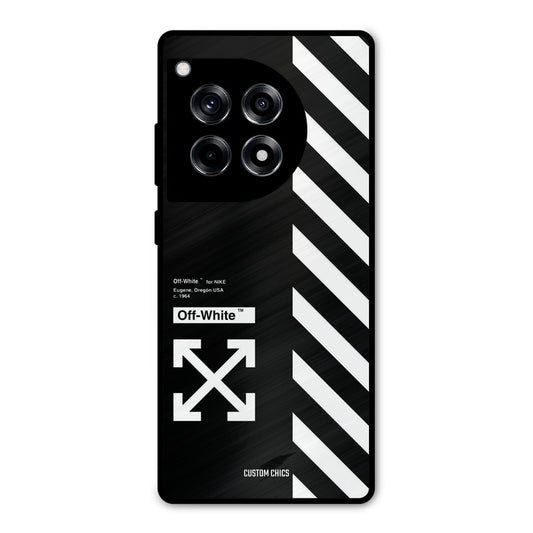 Off White OnePlus 12R Mobile Back Cover - Aesthetic PrintShield Case