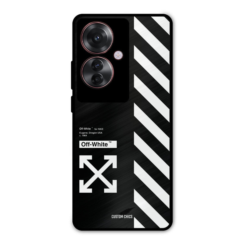 Off White Oppo F25 Pro Mobile Back Cover - Aesthetic PrintShield Case
