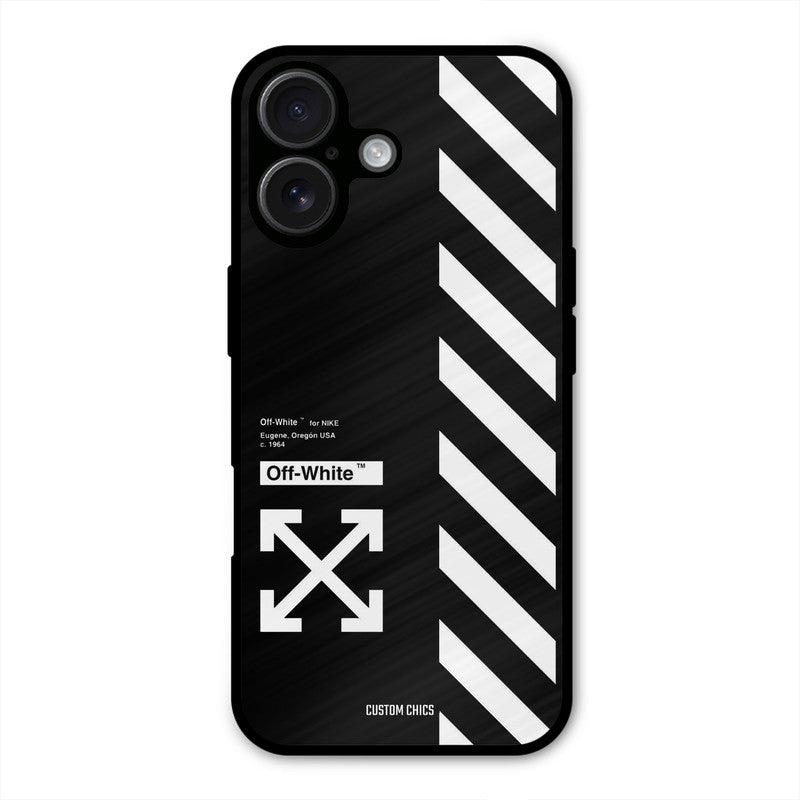 Off White iPhone 16 Plus Mobile Back Cover - Aesthetic PrintShield Case