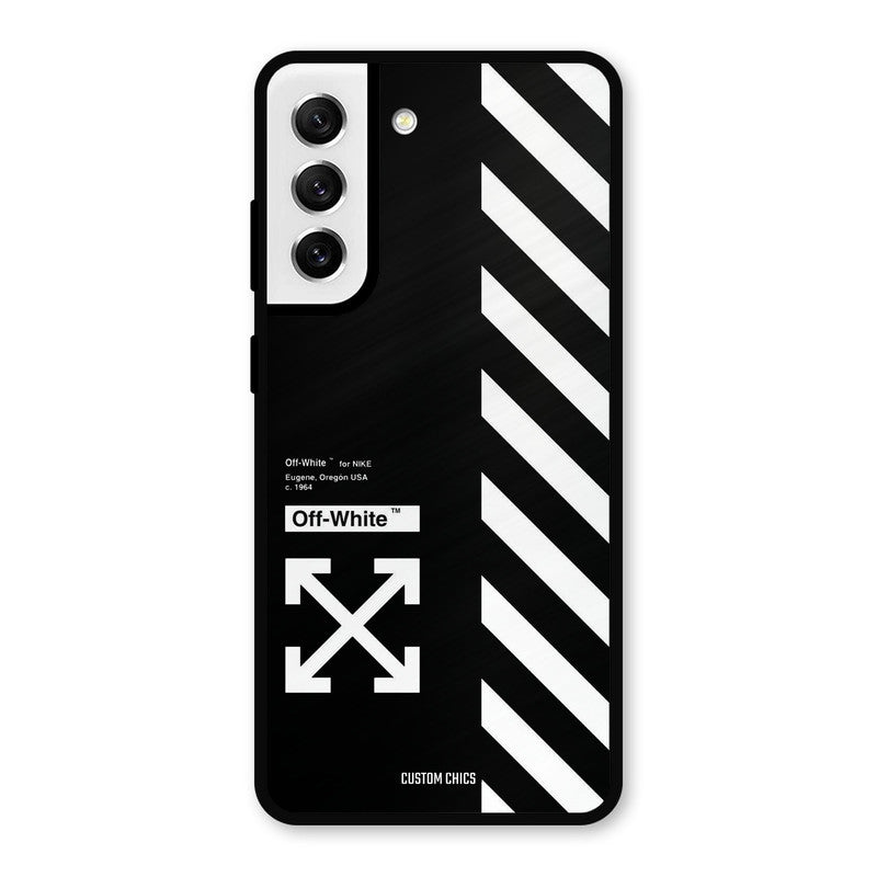 Off White Samsung Galaxy S21 FE 5G Mobile Back Cover - Aesthetic PrintShield Case