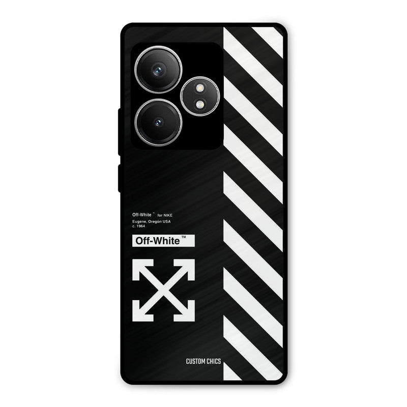 Off White Realme GT 6T Mobile Back Cover - Aesthetic PrintShield Case