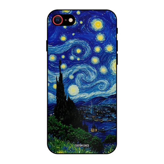 Oil Painting iPhone SE 2020 Mobile Back Cover - Aesthetic PrintShield Case