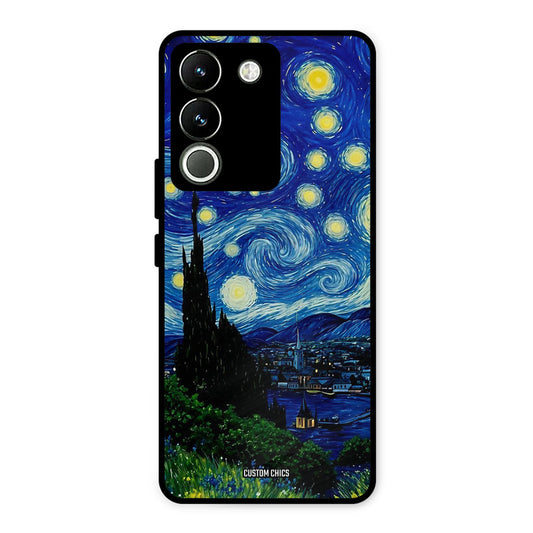 Oil Painting Vivo Y200 Mobile Back Cover - Aesthetic PrintShield Case