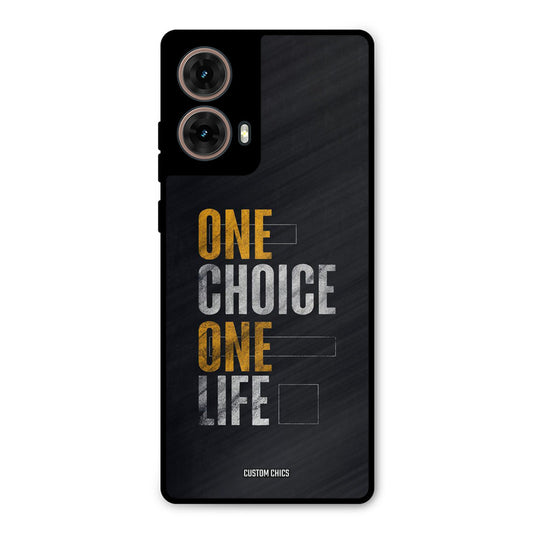 One Life Moto G85 Mobile Back Cover - Typography PrintShield Case