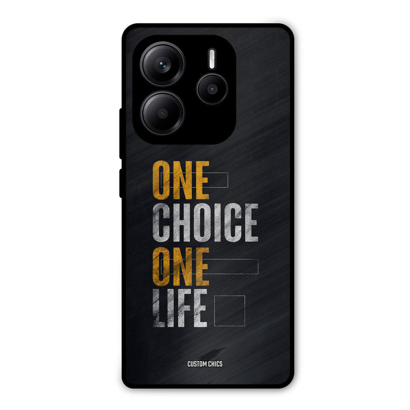 One Life Redmi Note 14 Mobile Back Cover - Typography PrintShield Case