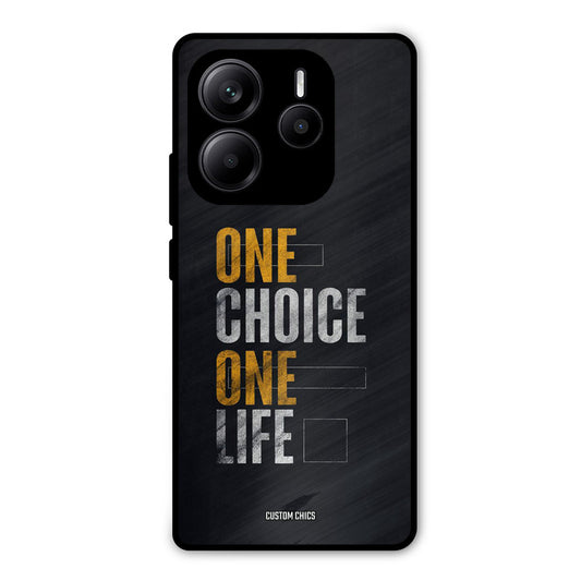 One Life Redmi Note 14 Mobile Back Cover - Typography PrintShield Case