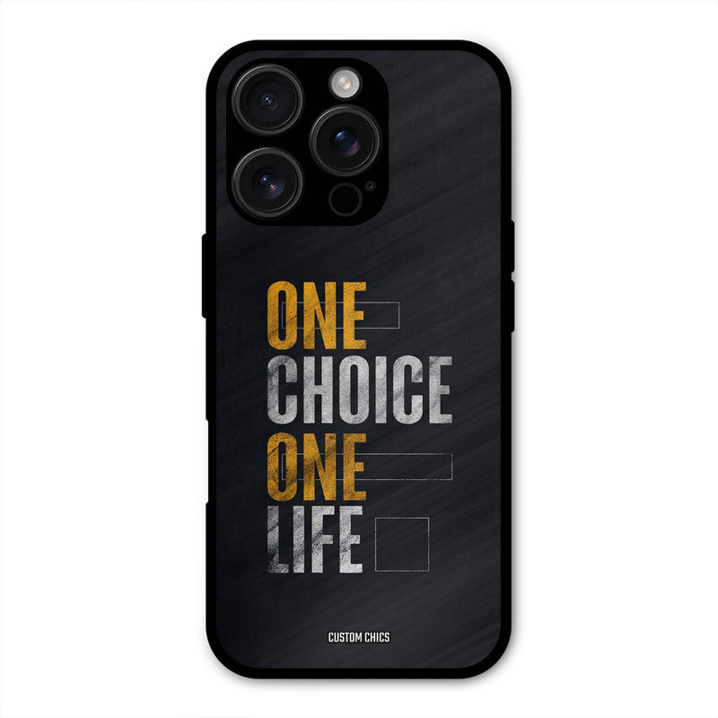 One Life iPhone 16 Pro Max Mobile Back Cover - Typography PrintShield Case