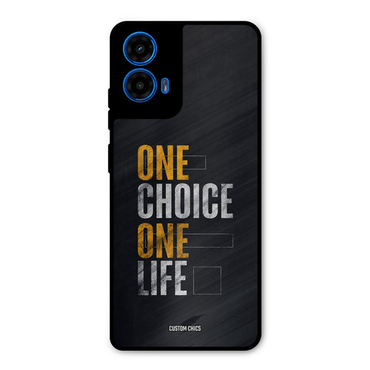 One Life Moto G45 Mobile Back Cover - Typography PrintShield Case