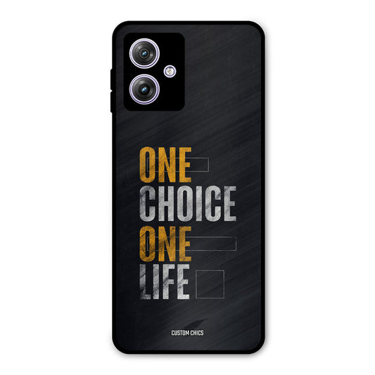 One Life Moto G54 Mobile Back Cover - Typography PrintShield Case
