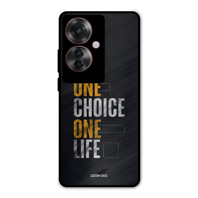 One Life Oppo F25 Pro Mobile Back Cover - Typography PrintShield Case